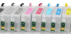 Wiederbefüllbare Epson Tintenpatronen T1571-T1579 für Stylus Pro 3000